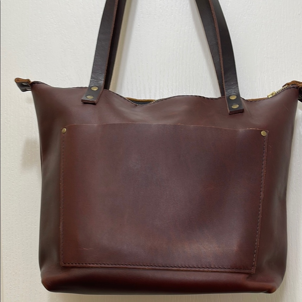 Portland leather goods Brown Leather Tote Bag